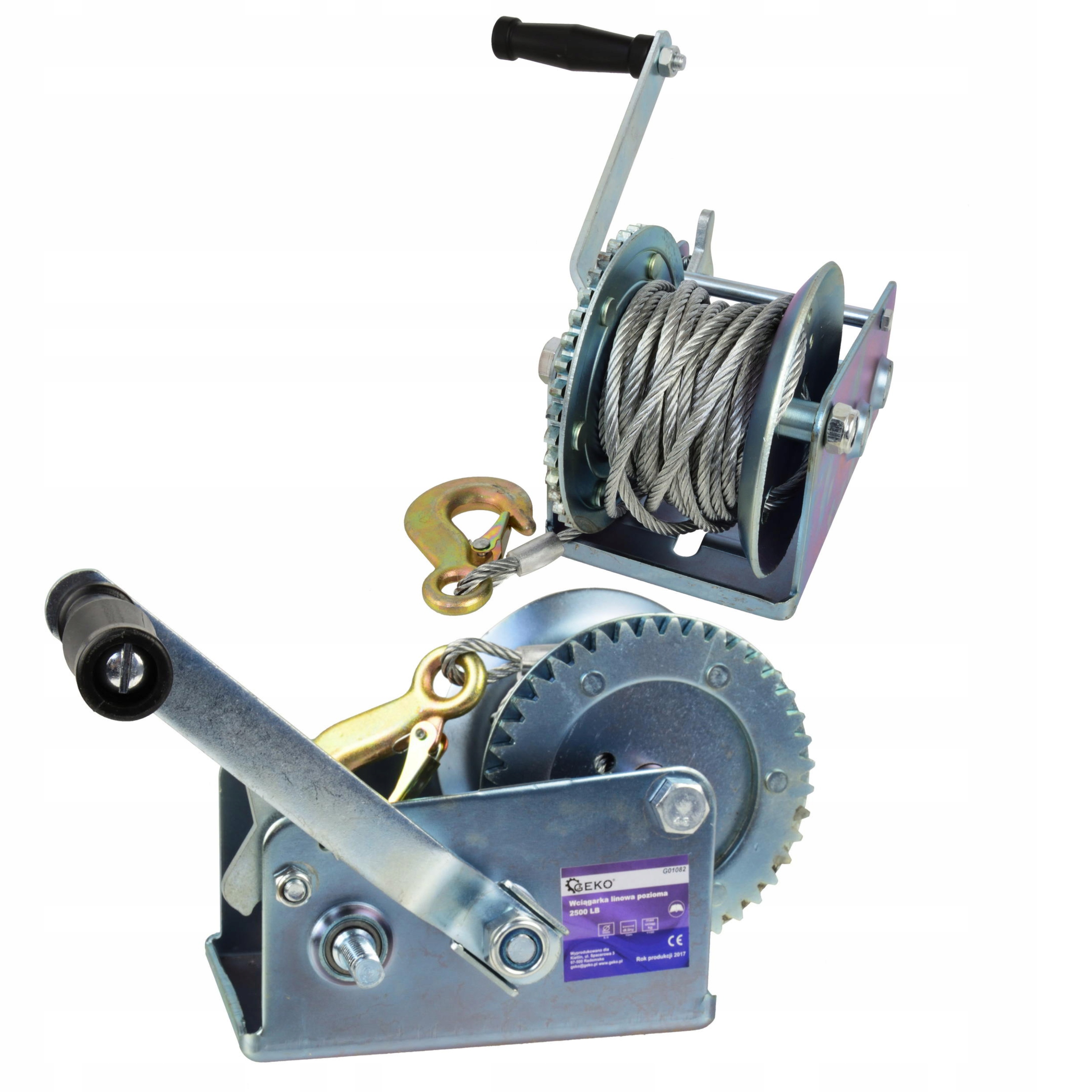 WYCIĄGARKA WCIĄGARKA KORBOWA LINOWA RĘCZNA 1136 KG