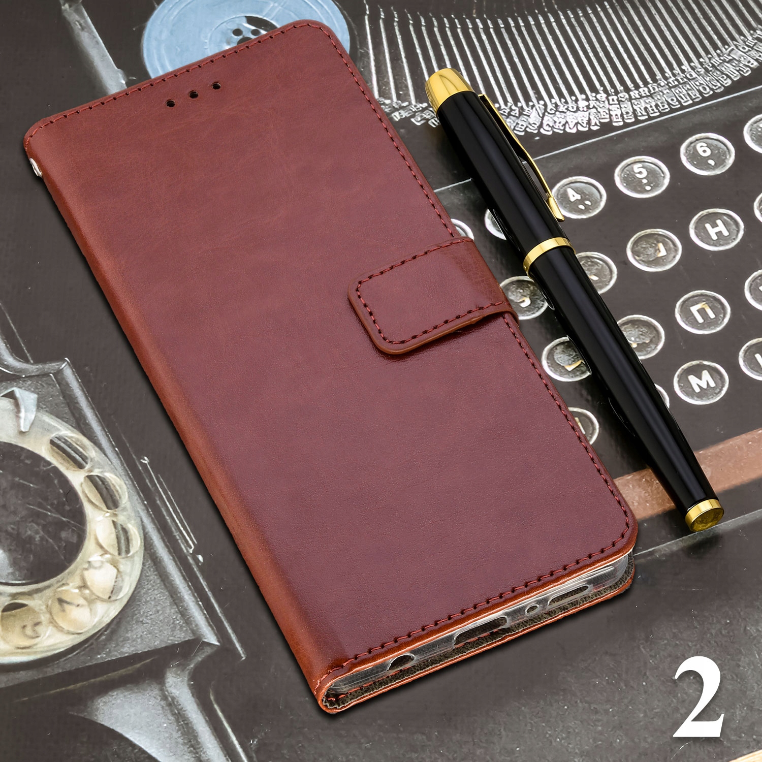 Etui PORTFEL VINTAGE BOOK CASE KOLORY OBUDOWA SZKŁO JAKOŚĆ do Honor 9x Typ etui z klapką