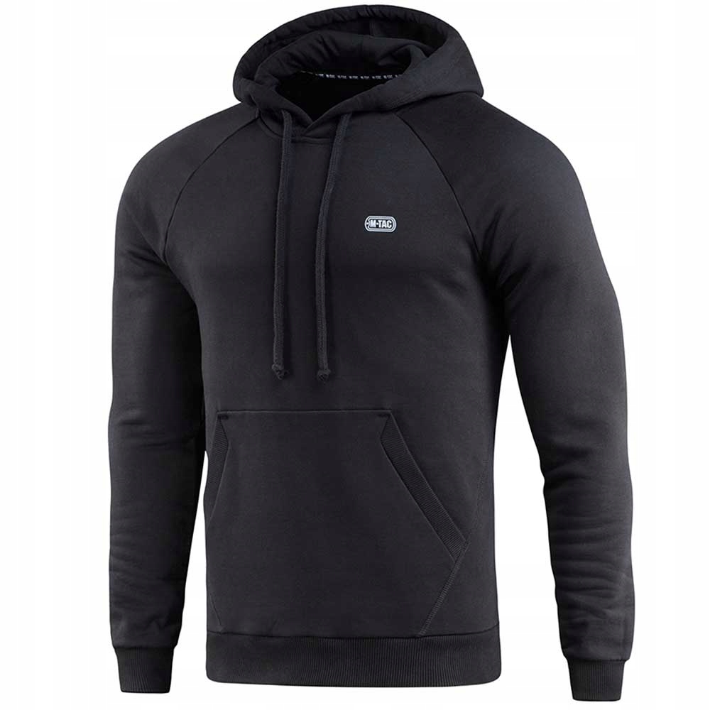 Bavlněná mikina sportovní pánská M-Tac Hoodie Cotton Raglan Hard černá XXL