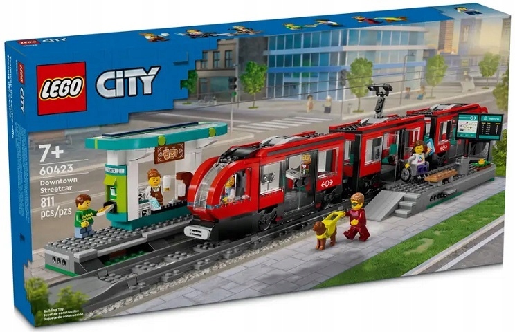 stavebnice Lego City Městská tramvaj se stanicí 811 dílků 60423