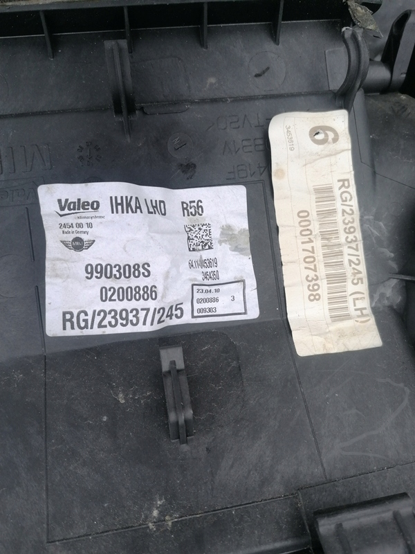 MINI COOPER R50 радиатор отопителя 990308S
