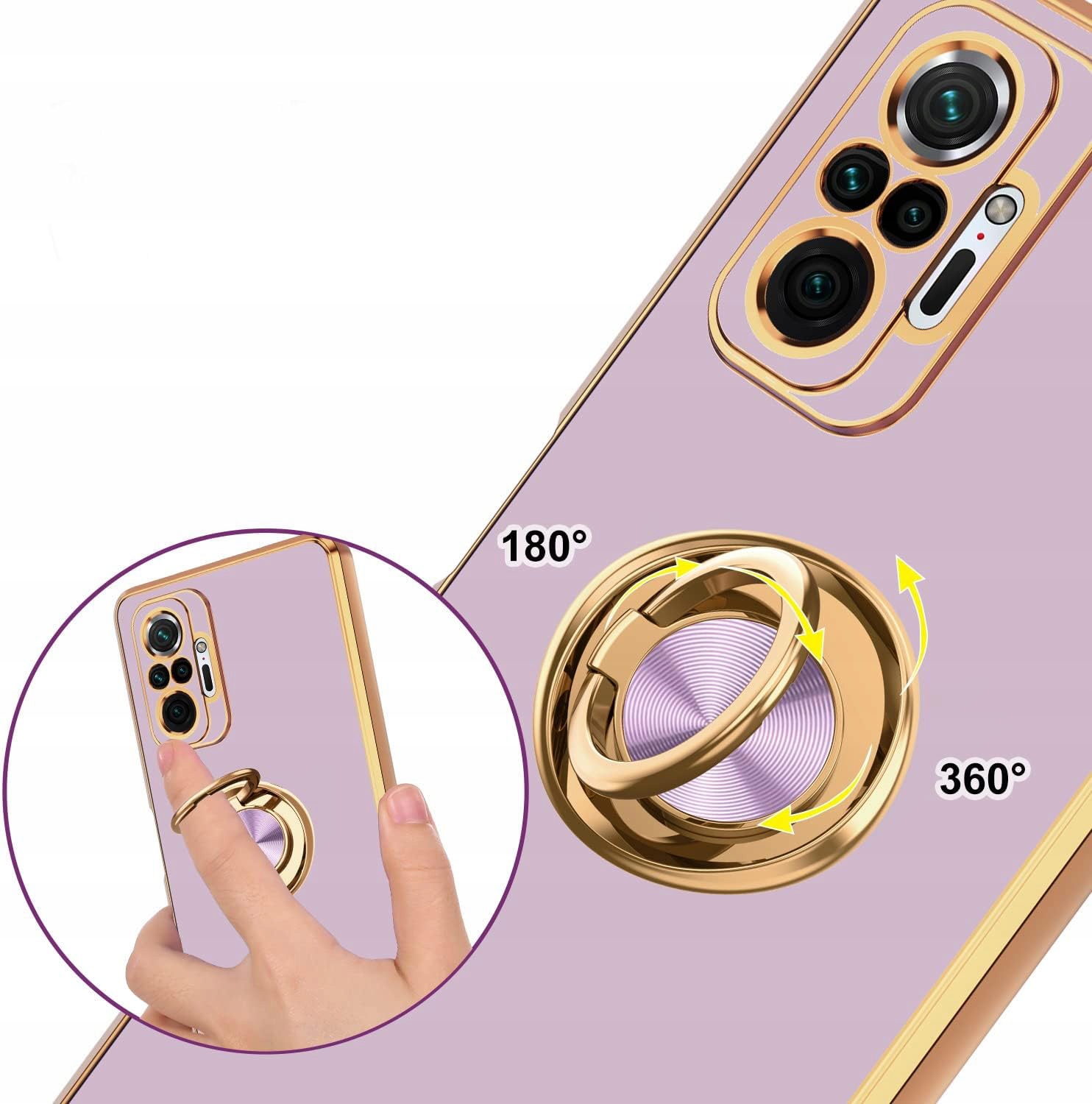 ETUI GLAMOUR RING CASE DO XIAOMI REDMI NOTE 10 PRO Dedykowany model Redmi Not 10 Pro