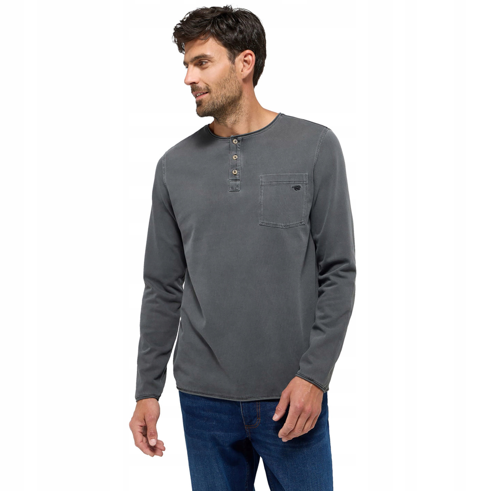 Mustang Style Atchison Pirate Black pánská mikina s dlouhým rukávem vel L