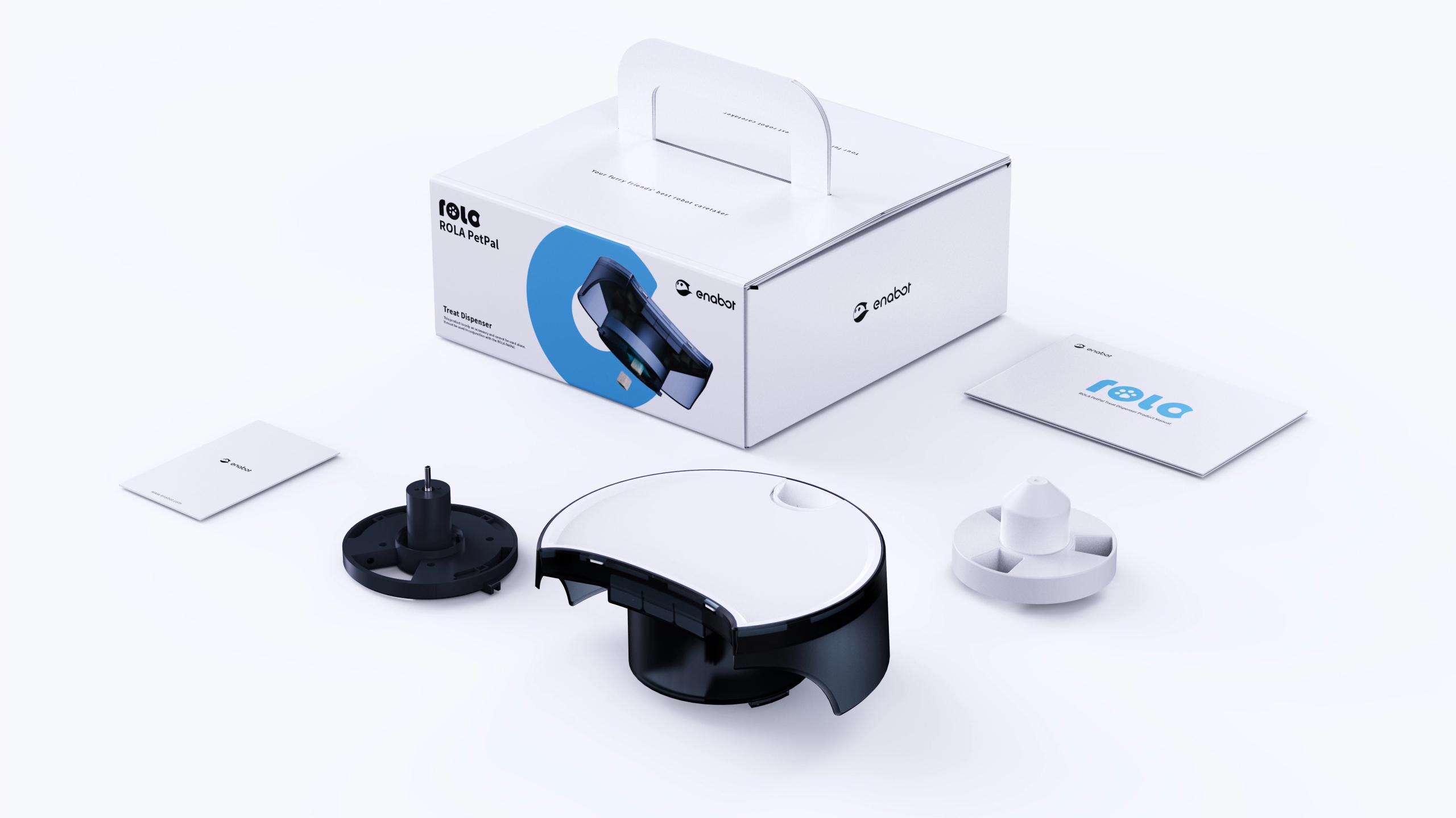 Levně Dávkovač pamlsků Enabot Rola PetPal, černý a šedý