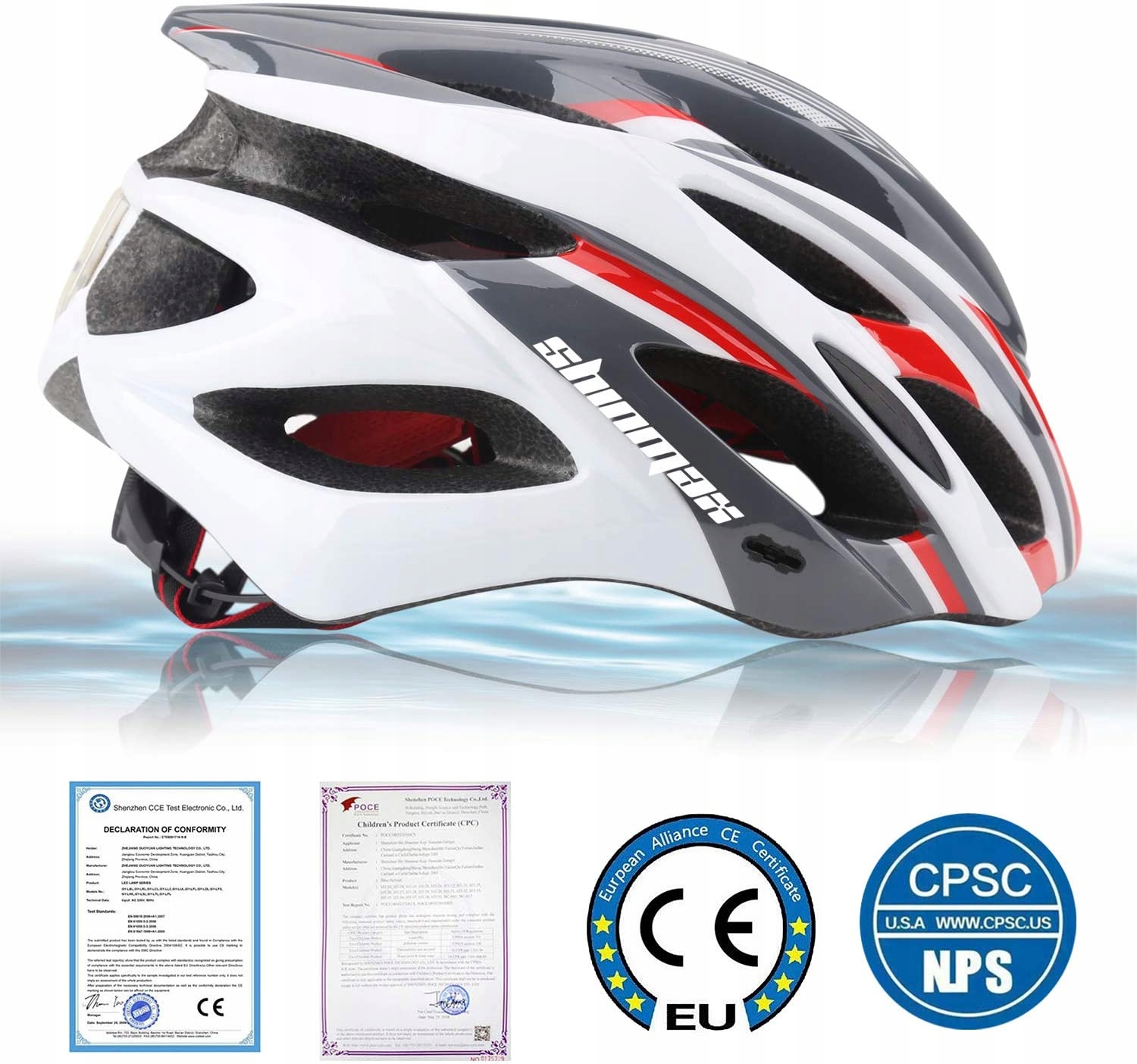 Kask rowerowy Shinmax HT-10 r. M/L 57-62CM LAMPKA LED Kod producenta HT-10