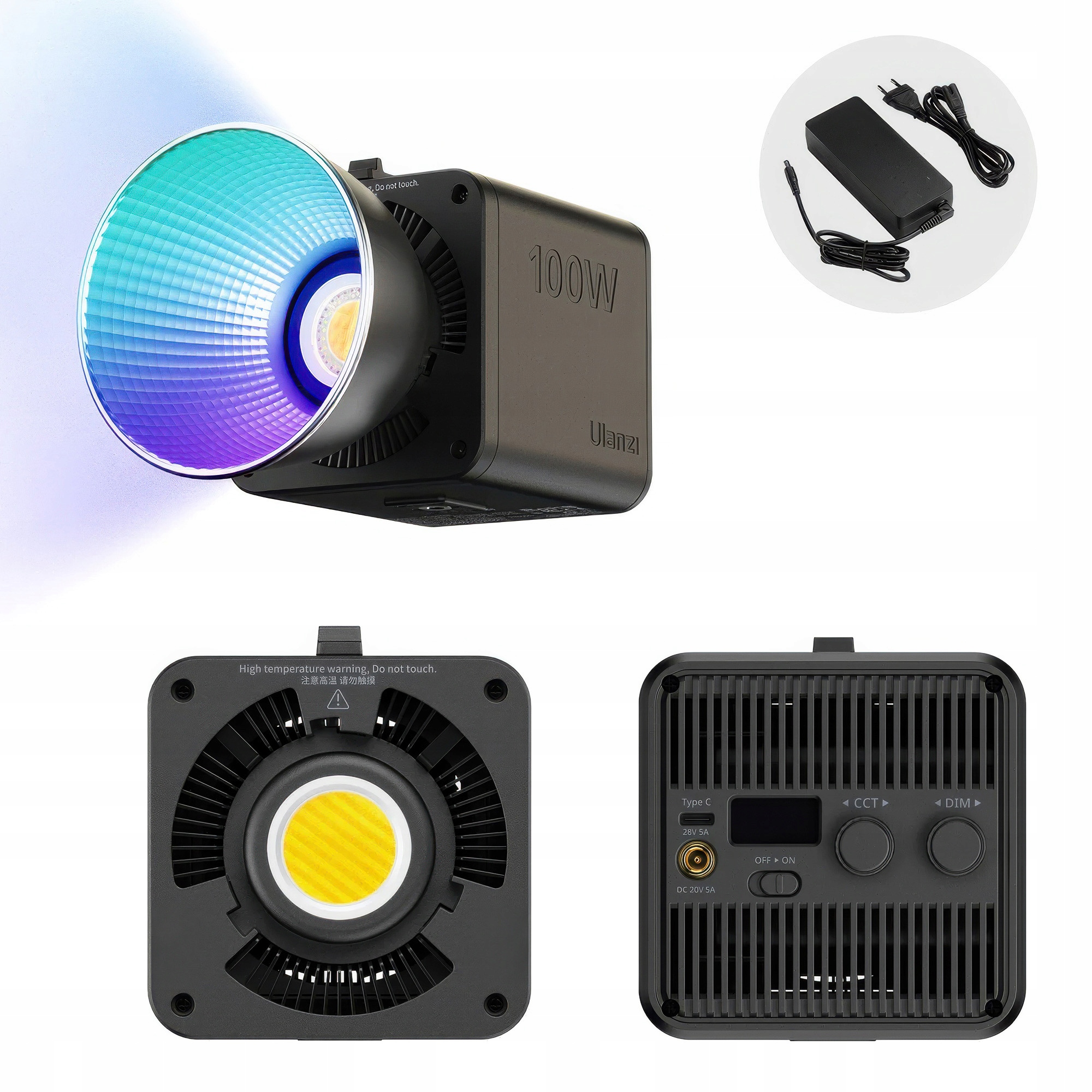 Ulanzi Led lampa ML100 Rgb, Wb (2700 K 6500 K)