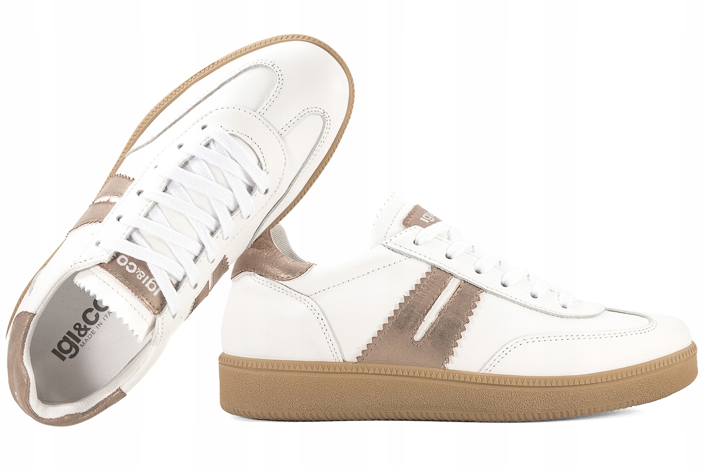 Igi&co Primigi 7654500 Dámské Sportovní Polobotky, Kožené Tenisky, bílé, 40