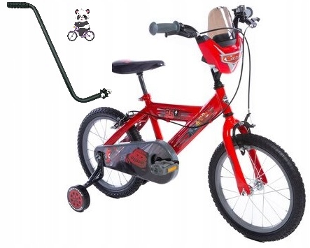 Rower dziecięcy 16 cali Auta Cars rowerek dla chłopca czerwony