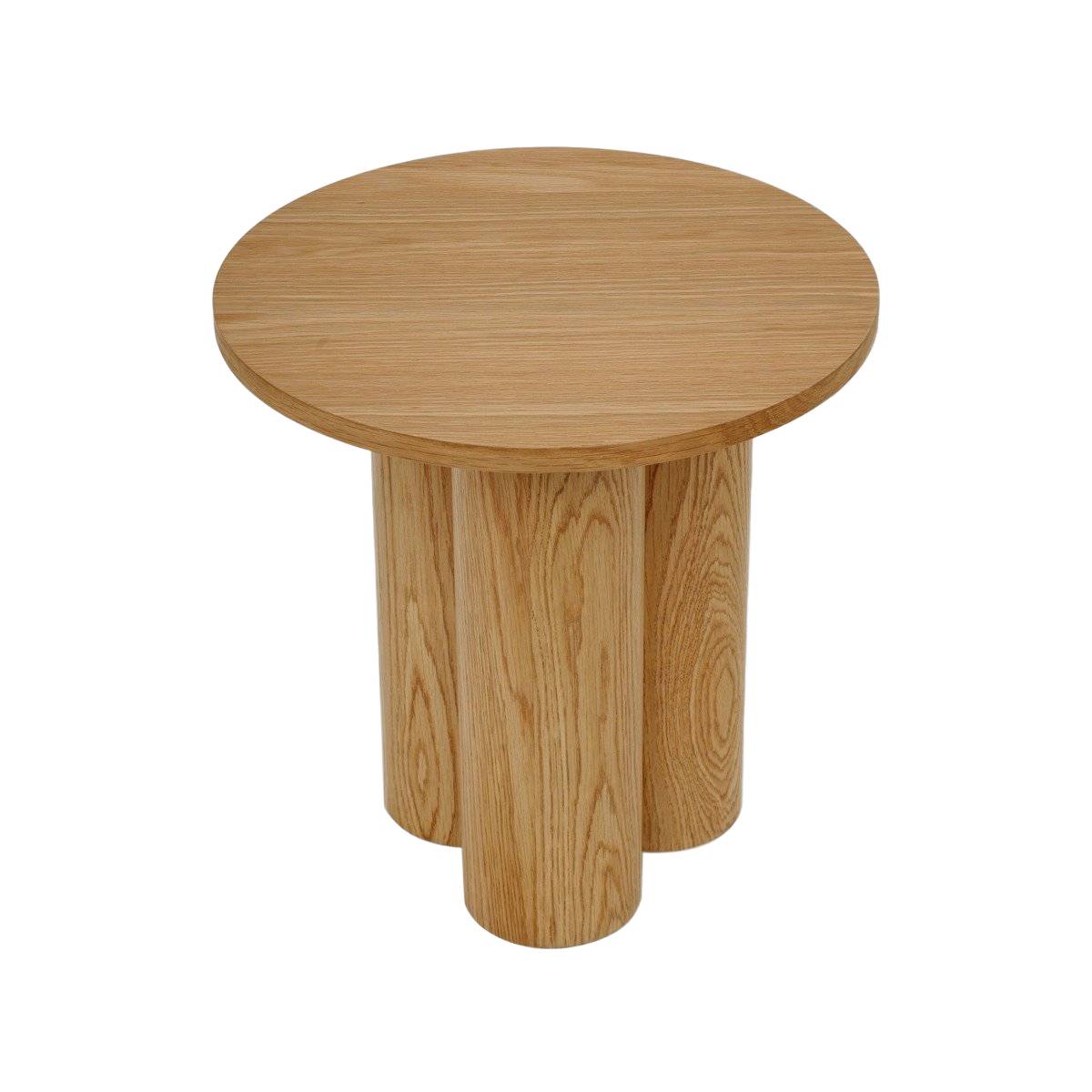 Kávový stolík Lumbera prírodný v dubovej dyhe 40x40x45 cm Homla