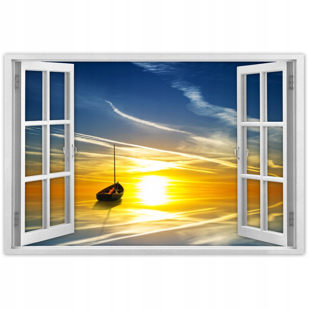 

Naklejki 120x80 Widok Łódka