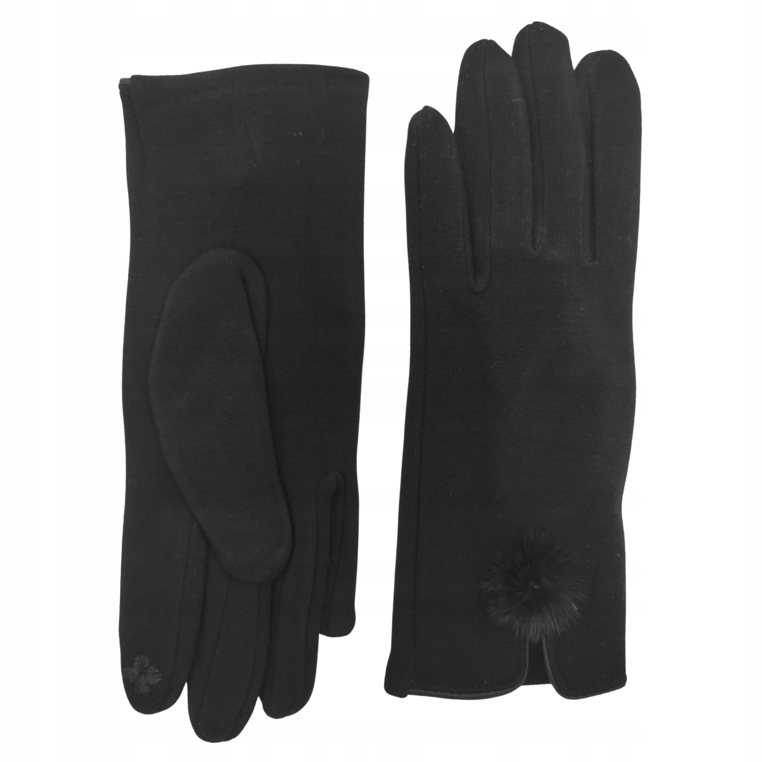 

Rękawiczki damskie zimowe ciepłe czarne uni