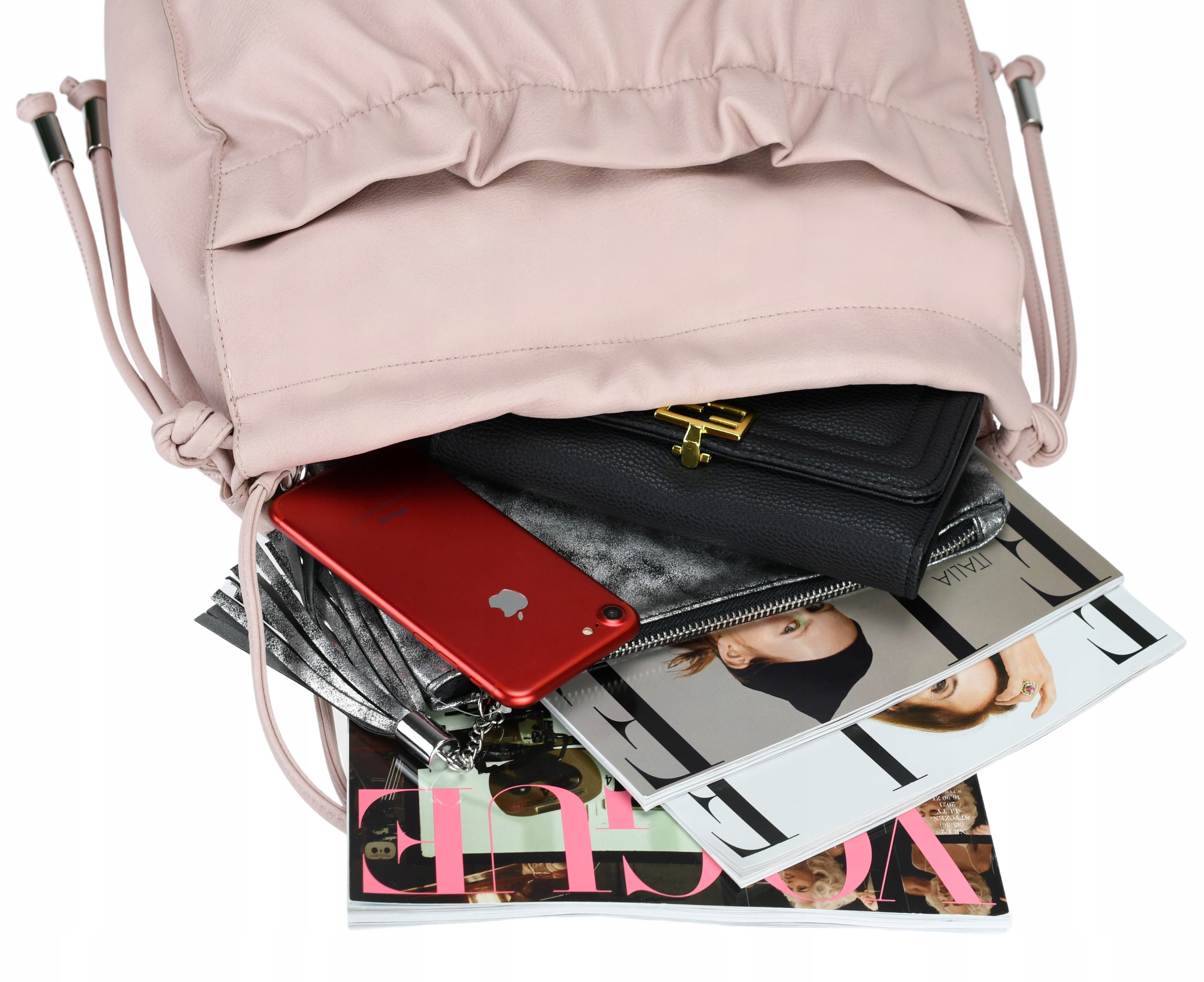 TOREBKA DAMSKA BOHO WOREK TORBA RAMIĘ A4 M&S D Marka inna