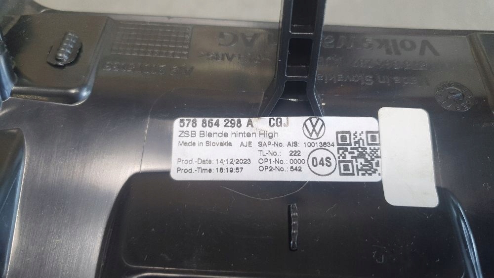 Cupra Terramar grid air conditioning devices rear part 578864298A