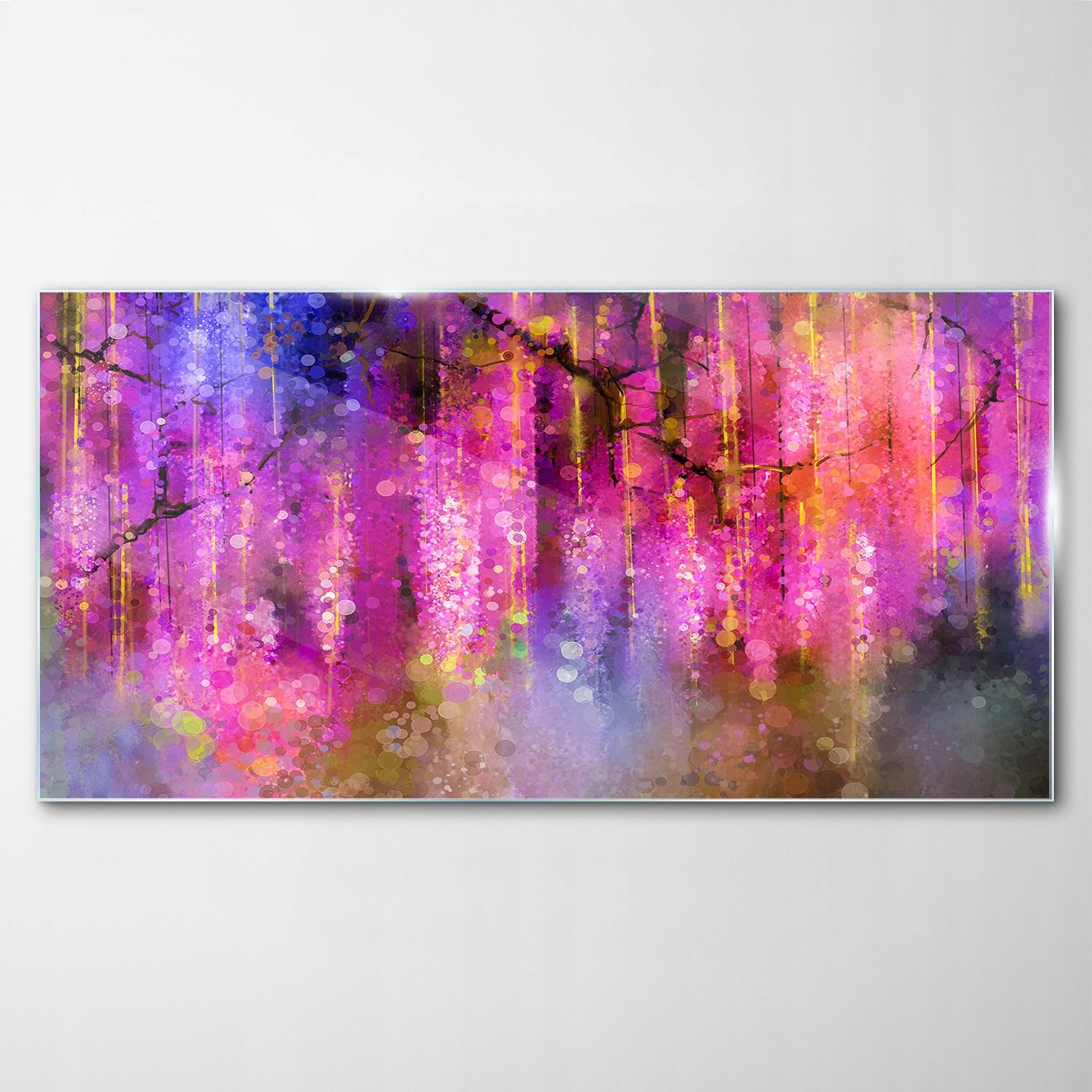 

Hartowany Obraz Szklany Abstrakcja Kwiaty 140x70