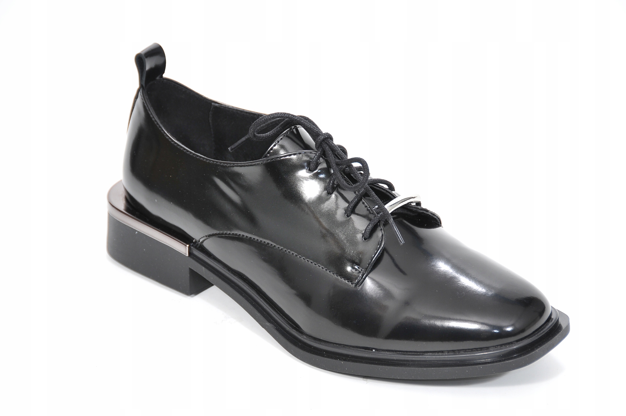 Černé lakované kožené boty Karino 3882, Velikost 39