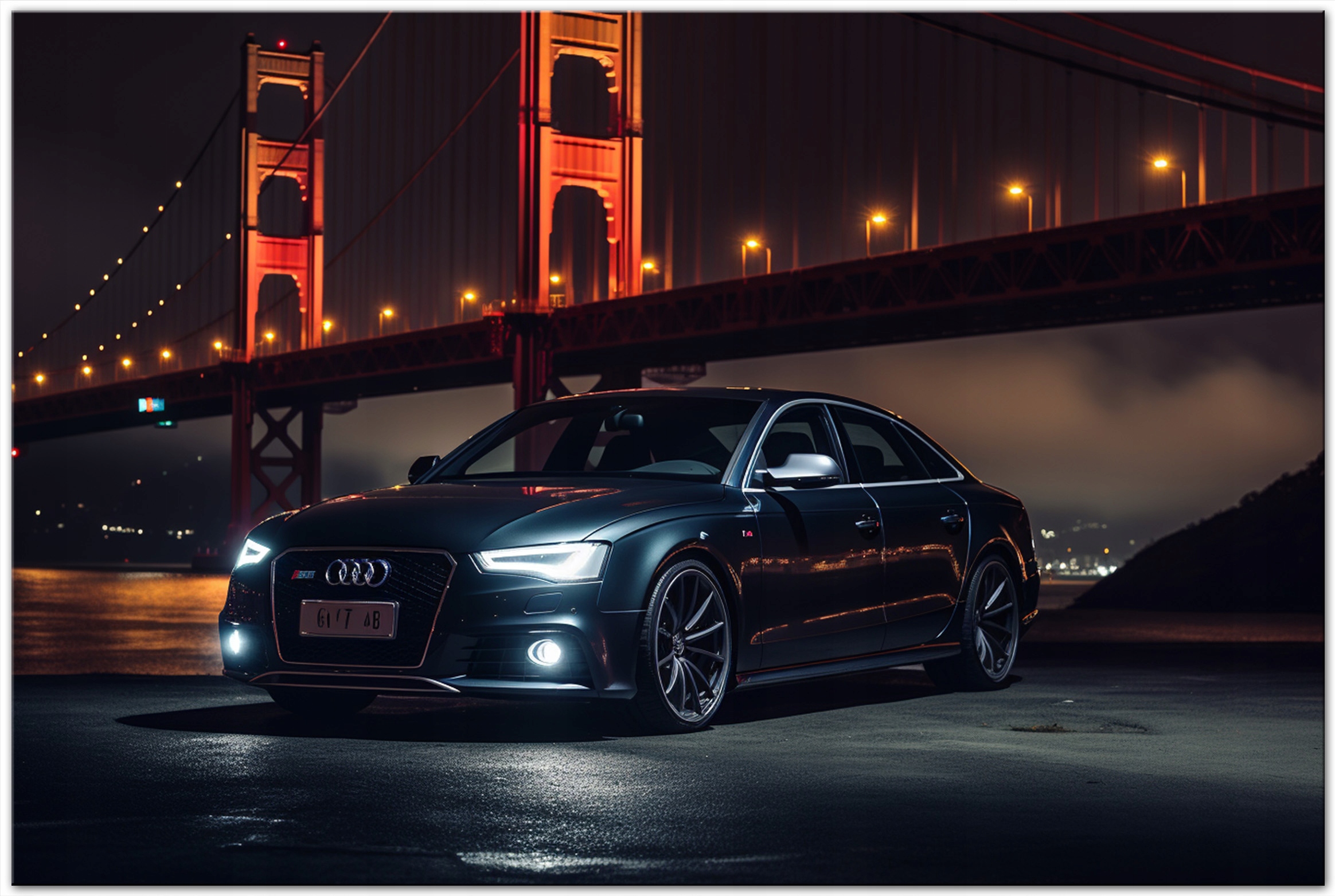 Obraz na płótnie Auto Audi A6 C7 Golden Gate