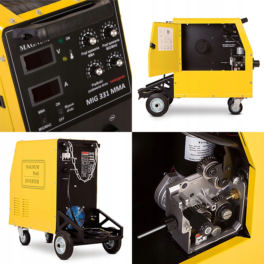 Spawarka MIGOMAT Magnum MIG 331 MMA 4x4 IGBT 400V Kod producenta MIG331