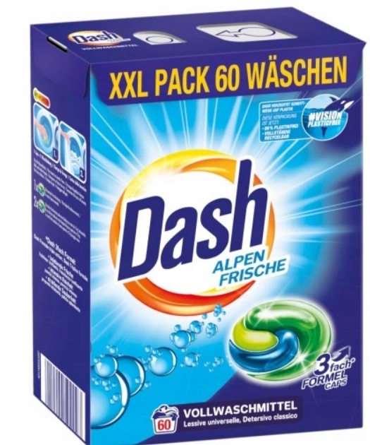 Levně Dash Alpen Frische 3v1 Laundry Kapsle 60 ks