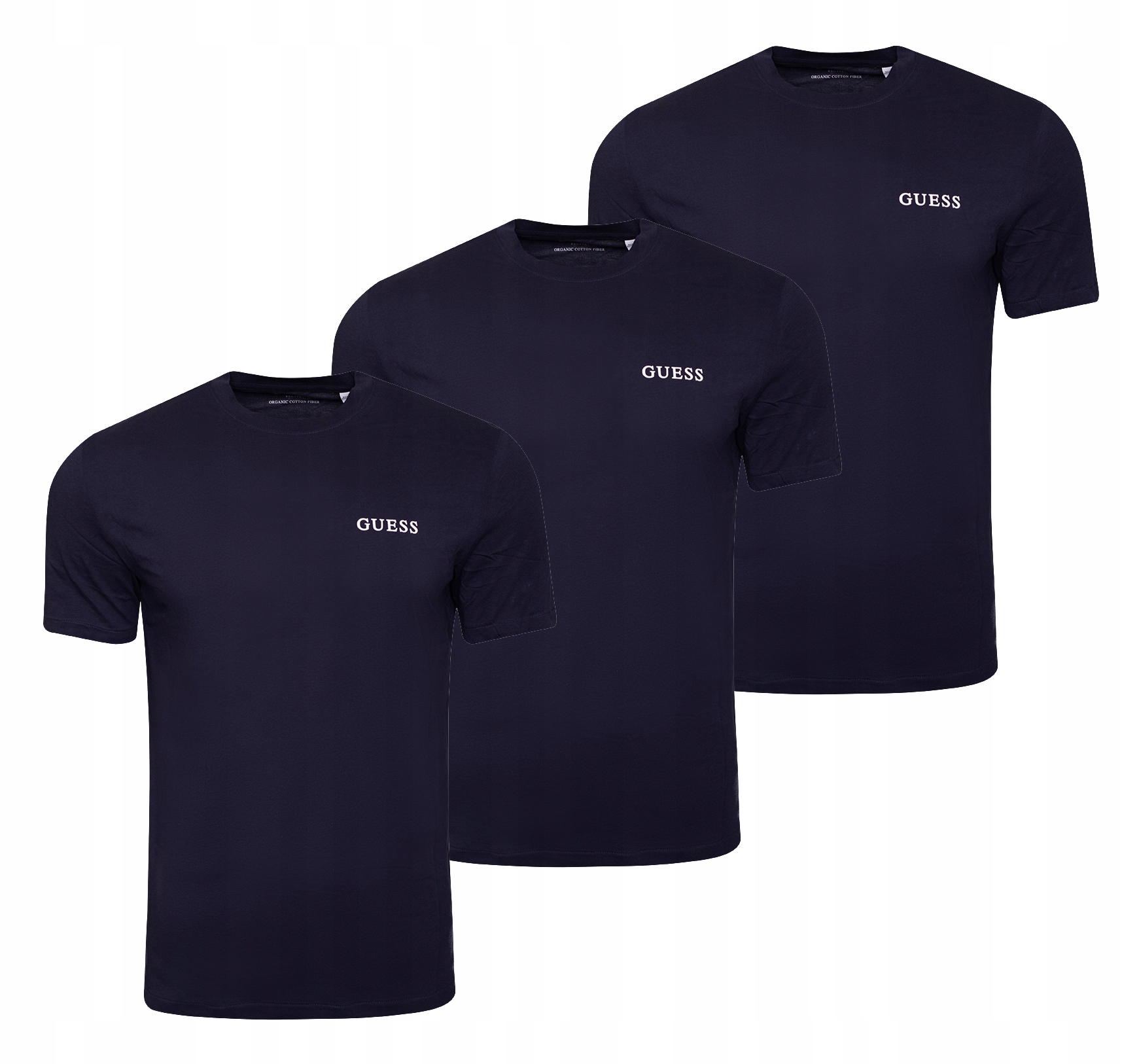 Guess Tričko Pánské Tričko M 3PACK Tmavě Modré Dárek Dárková Krabička