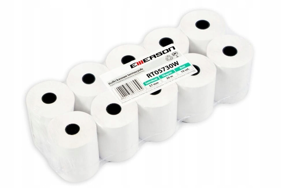 Sada termických válečků 57 mm x 45 m 10 Kusů Trvanlivý Papír na Rolce