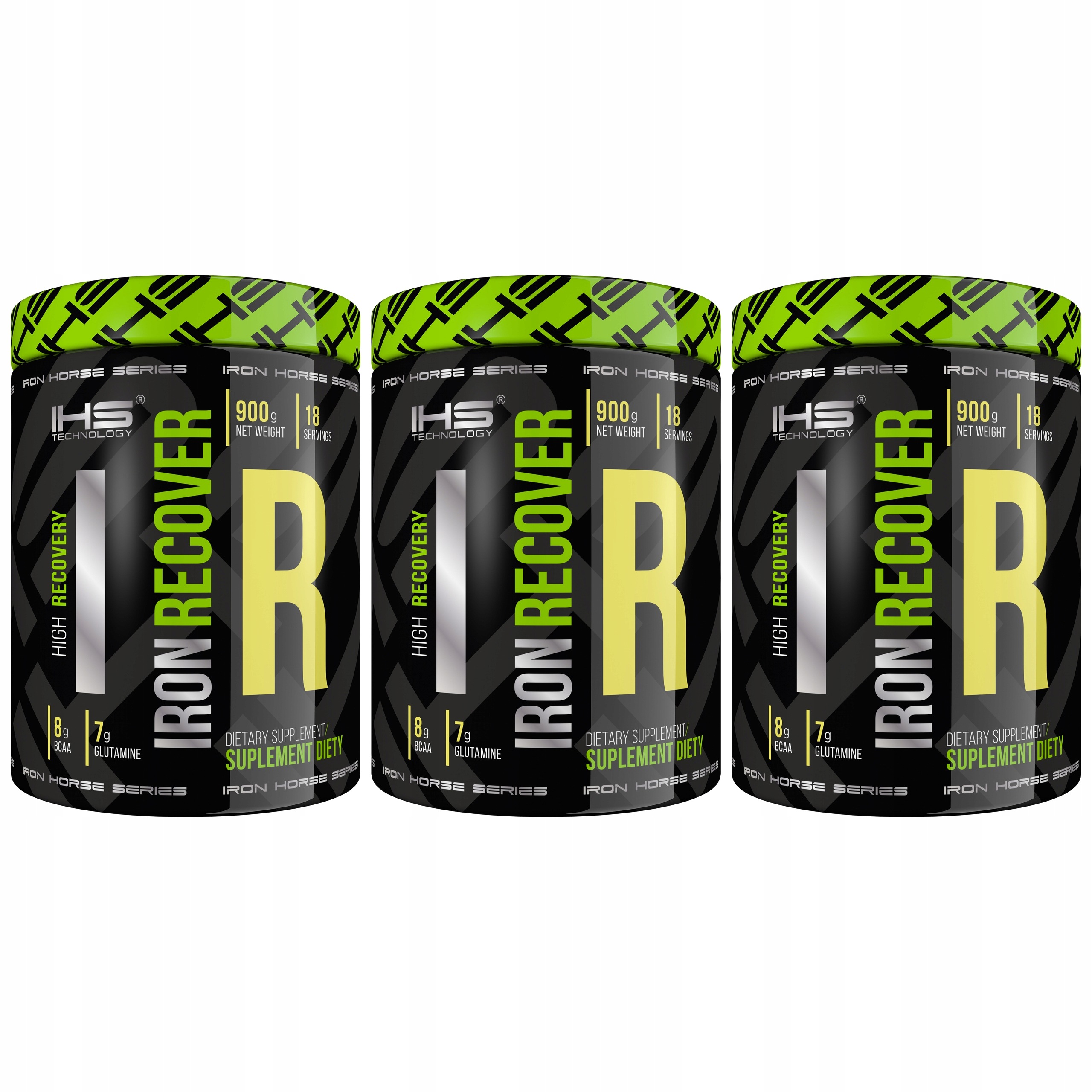 3x Iron Horse Iron Recover 900 g Bcaa Sacharidy Hydrolyzát bílkovin
