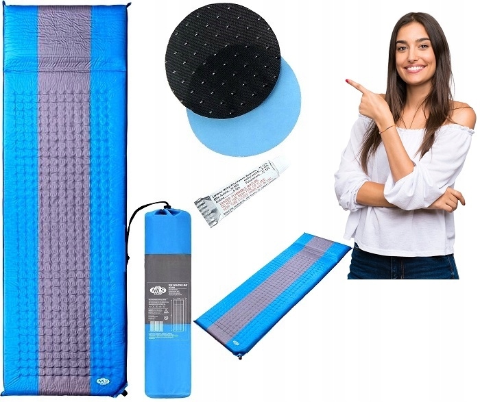 Samonafukovací karimatka 195x60x5 Matrace Turistická Karimatka Kempingová sada