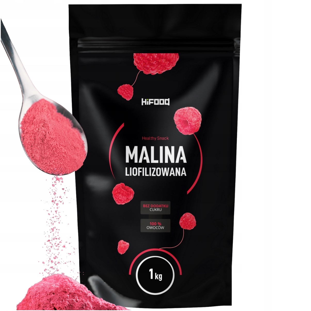 Malina Liofilizowana 1kg Maliny 100% Polska Proszek HiFOOD