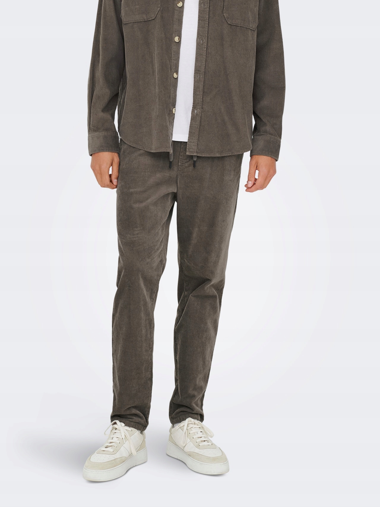Only & Sons Kalhoty Casual Jednoduché Šedé Šusťákové, Velikost 7AA