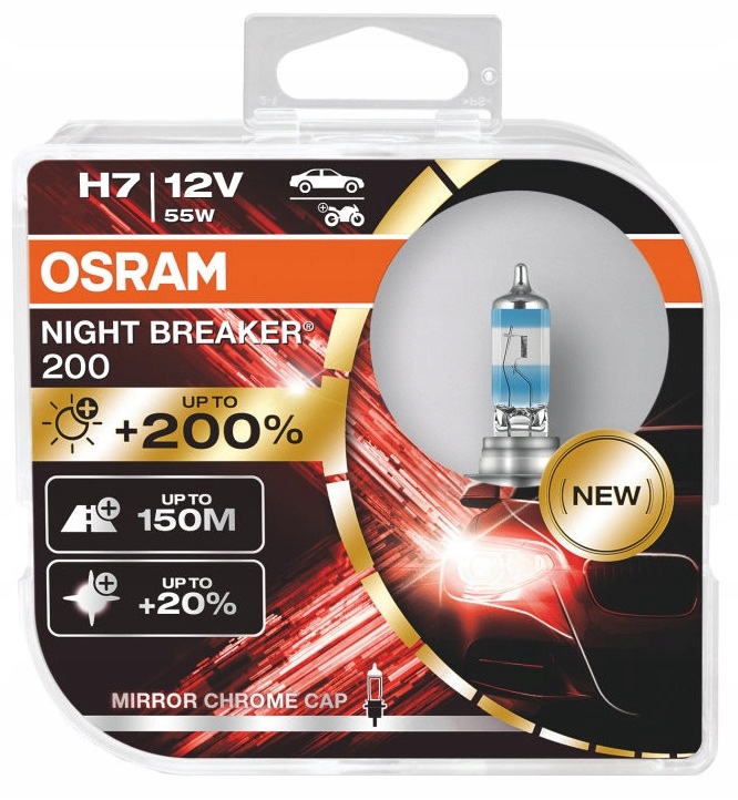 

Żarówki H7 Osram Night Breaker 200 New 12V 55W