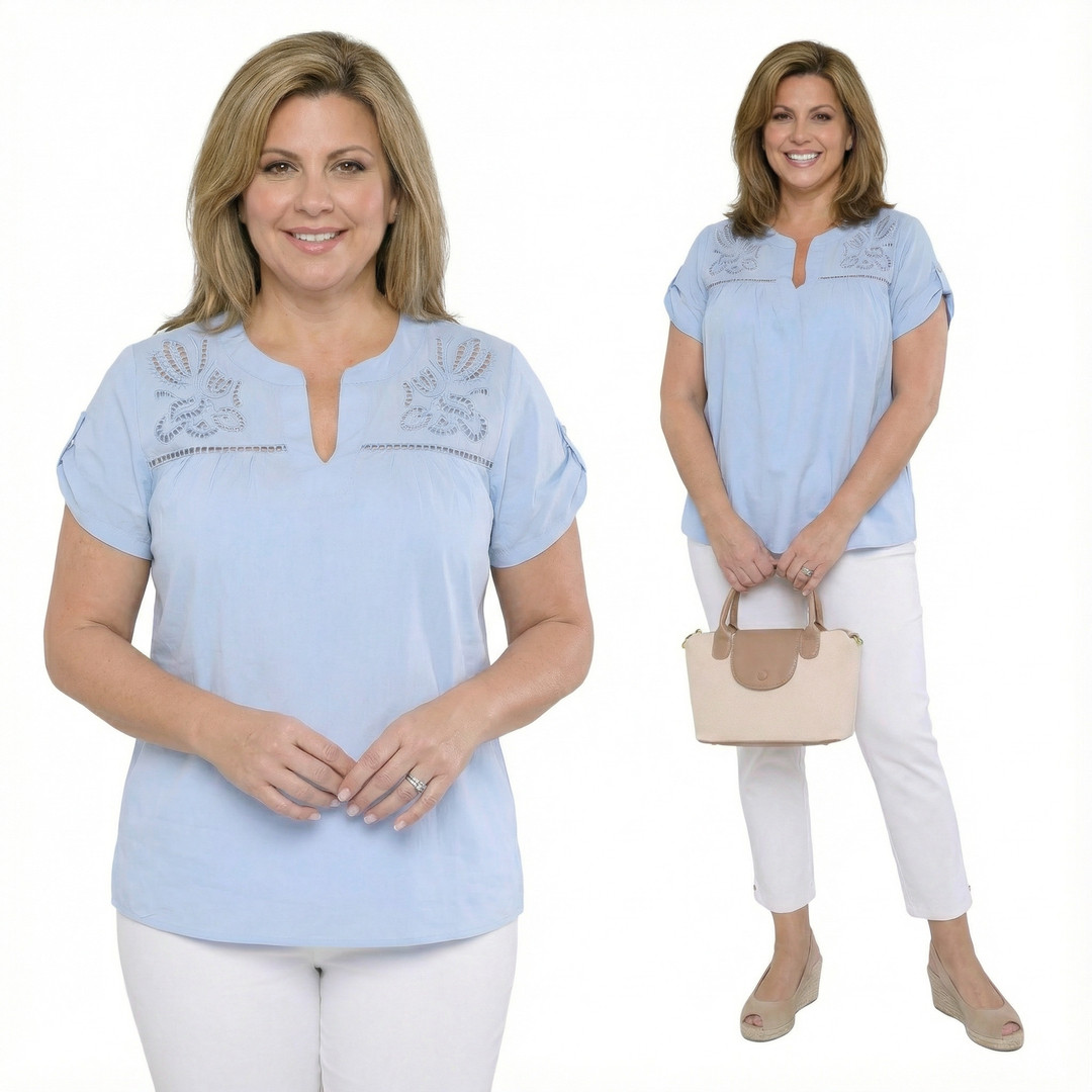 Modrá halenka plus size, velikost 58