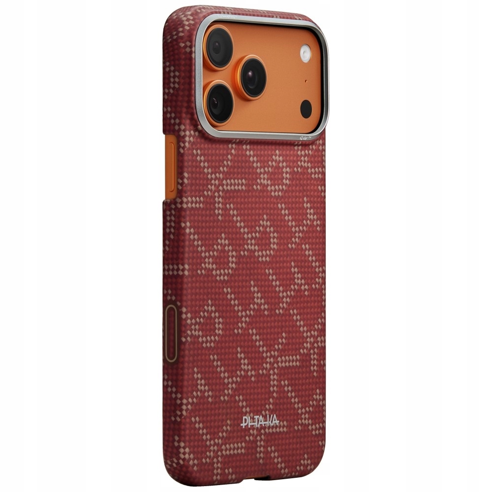 Pitaka Puzdro Monogram-gold/red Pre Iphone 17 Pro Magsafe, Elegantné A Pohodlné