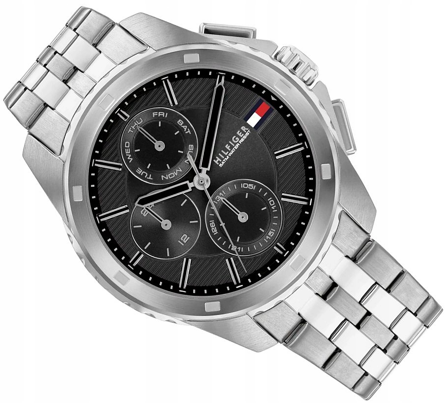 Pánské Hodinky Tommy Hilfiger 1710620 Elegantní Walker Černá Ocelová 44 mm