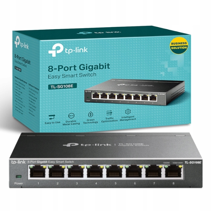 

Switch 8 port gigabit TP-Link TL-SG108E Easy Smart