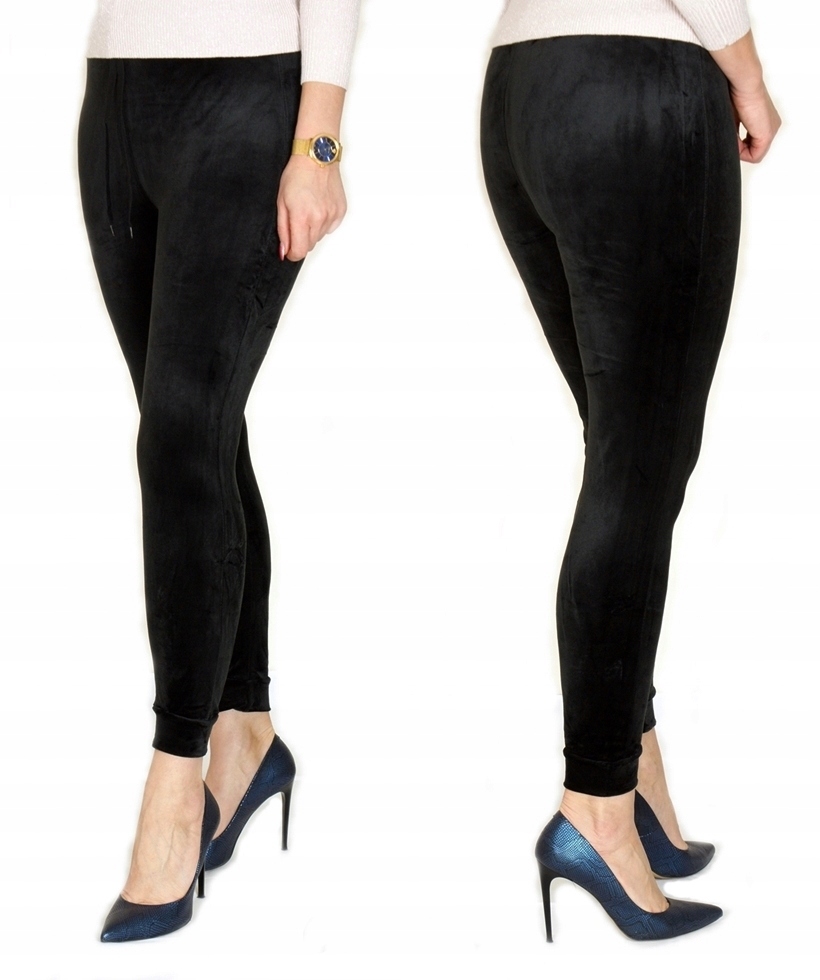 

Welurowe dresowe damskie spodnie legginsy 1188