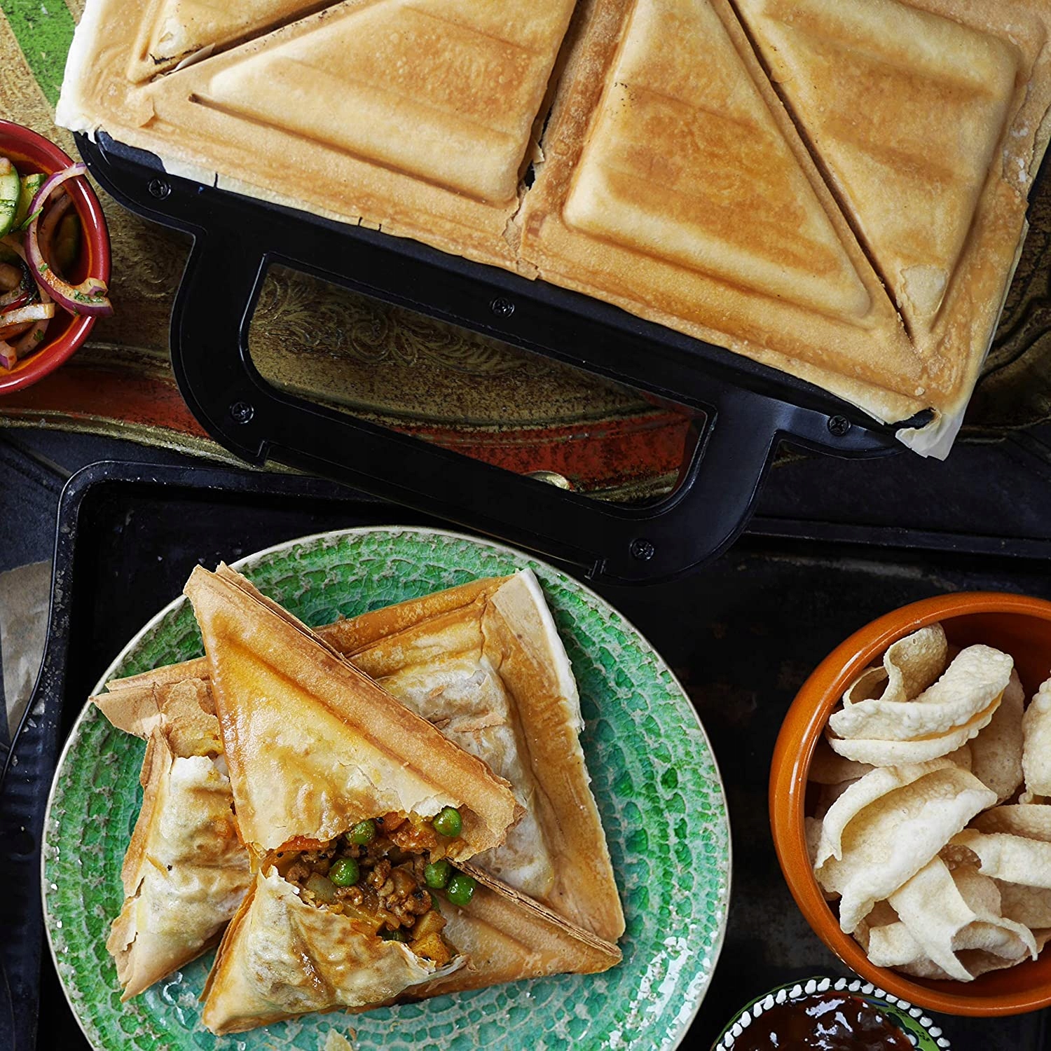 BREVILLE Sandwiczowy Opiekacz Z Głębokimi Płytami Stal Nierdzewna Czarny — miniatura 12