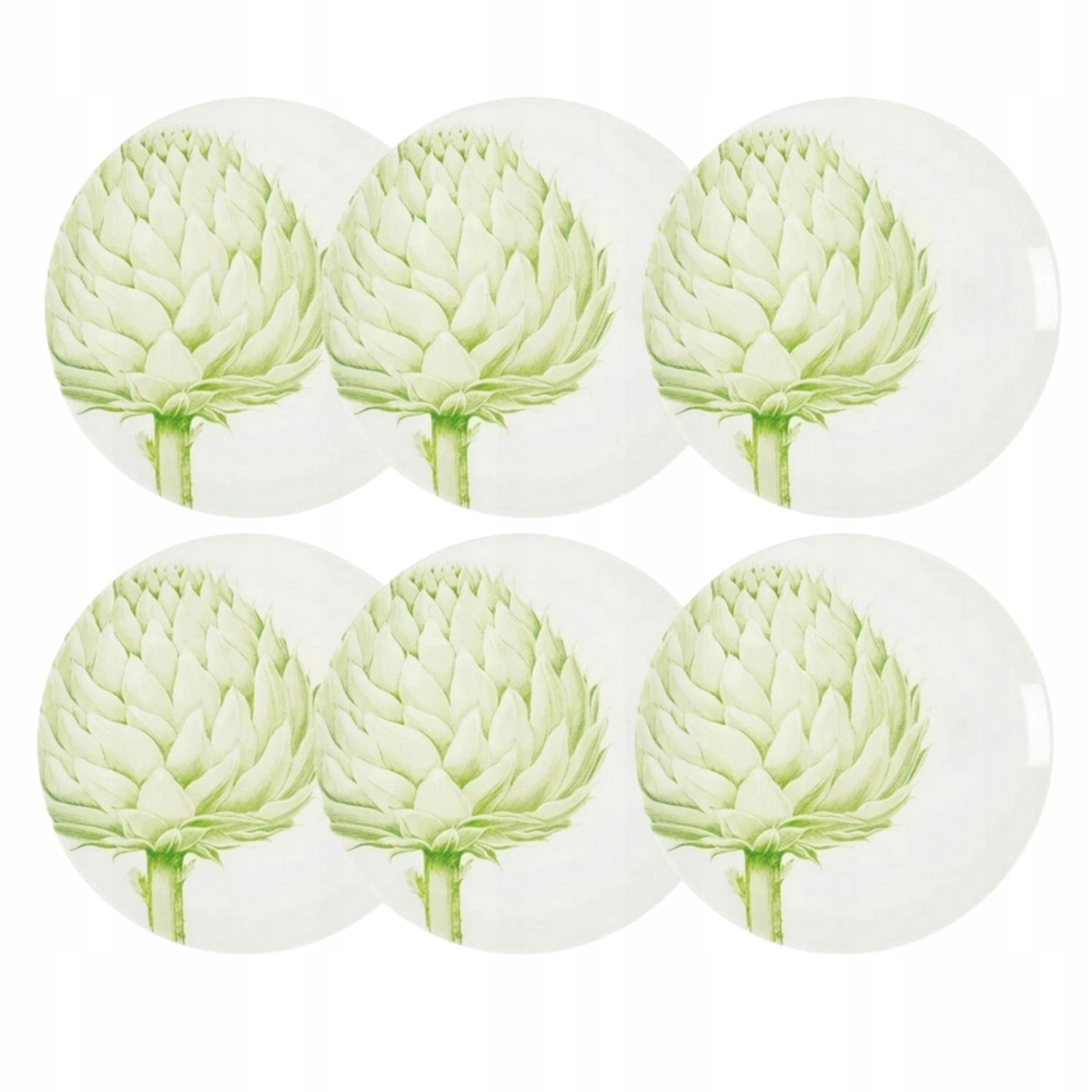 Sada plochých tanierov Excelsa vzorované rastliny 6 kusov tanier 27 cm