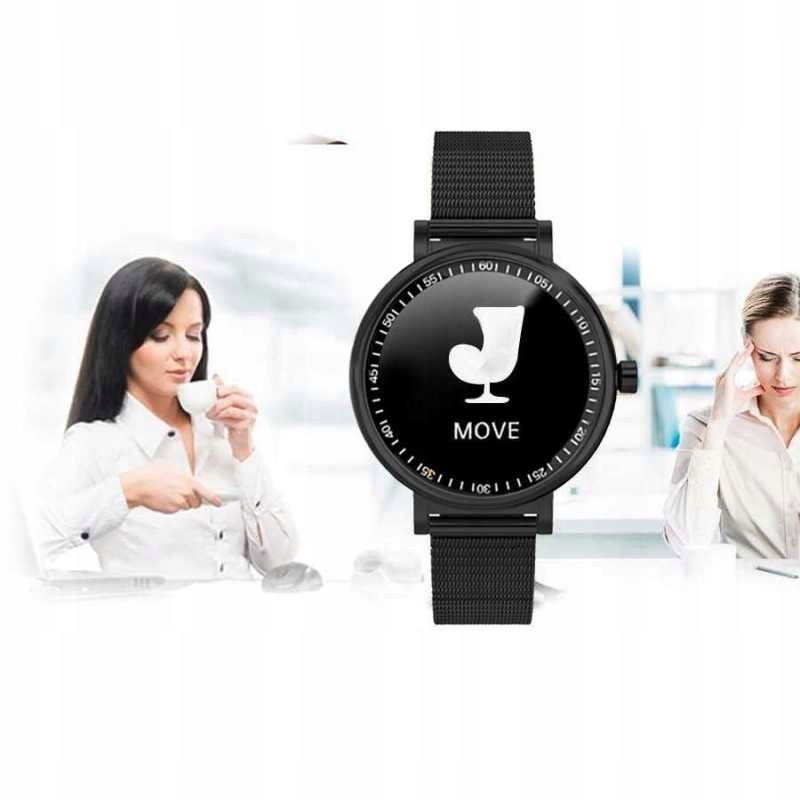 SMARTWATCH RUBICON DAMSKI ZEGAREK SMS KROKI PULS TLEN SEN Kształt koperty okrągła