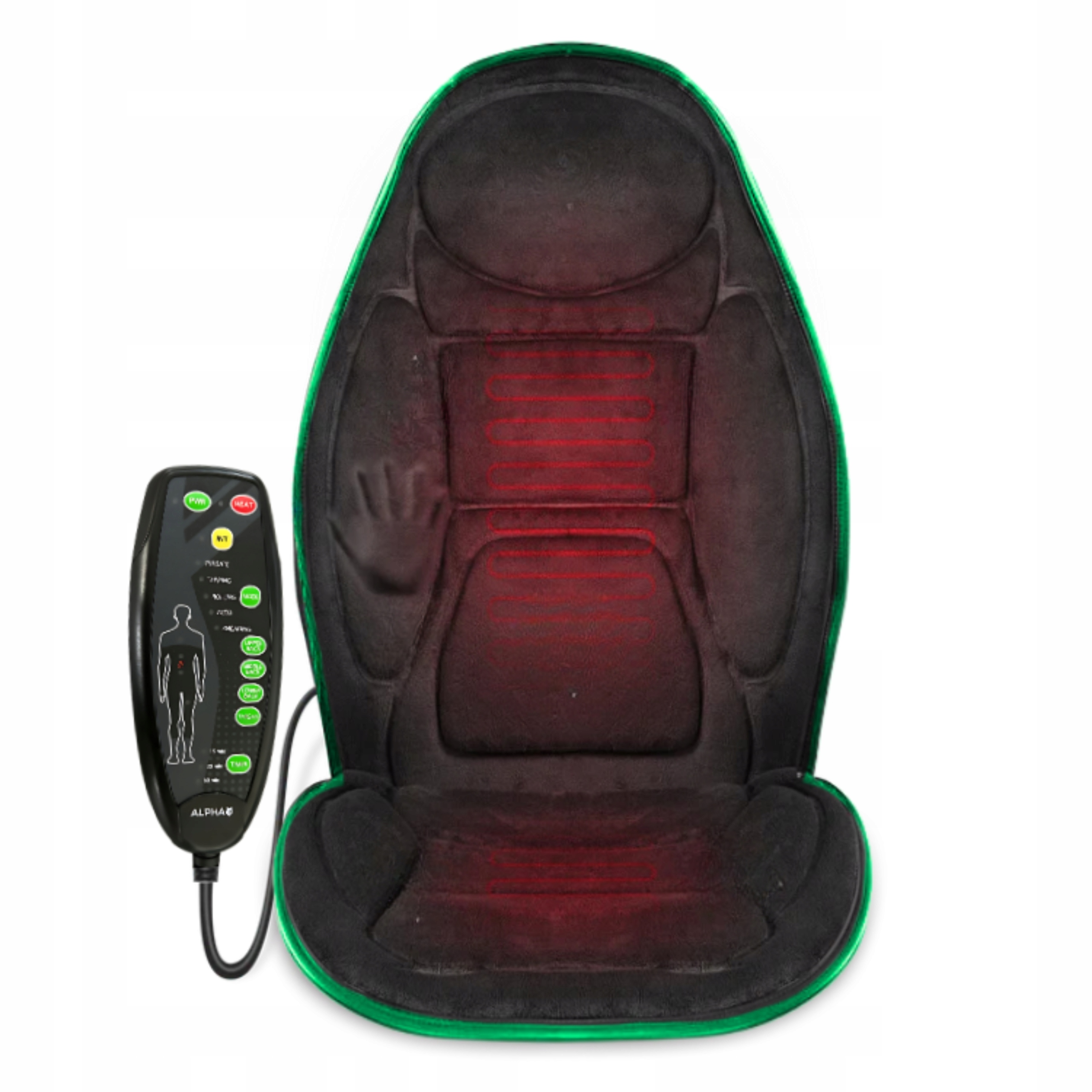 2 x Mata Masująca Masażer Ciała Pleców Kręgosłupa Na Fotel Do Samochodu Alp