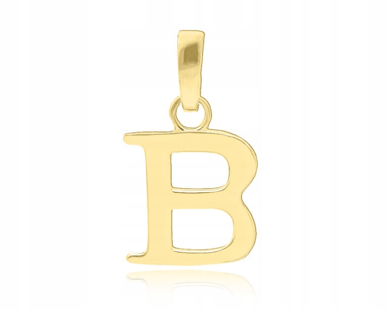 Zlatý přívěsek písmeno B Au 585 hladký přívěsek dámský