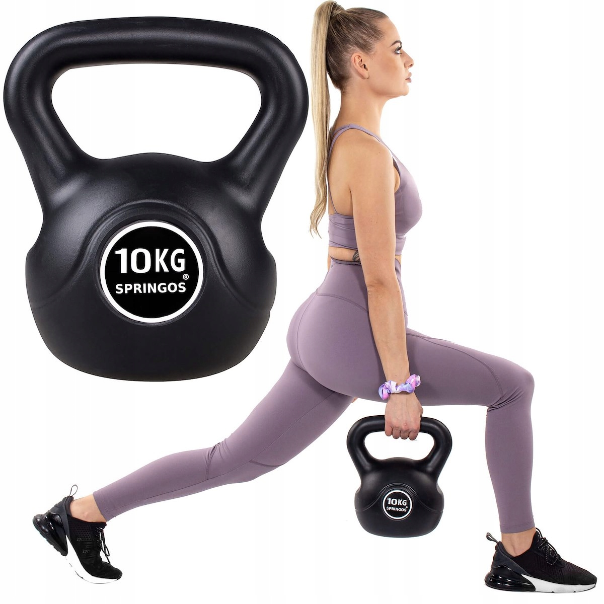 

Kettlebell Odważnik Hantla 10kg Kula Hantel Czarny