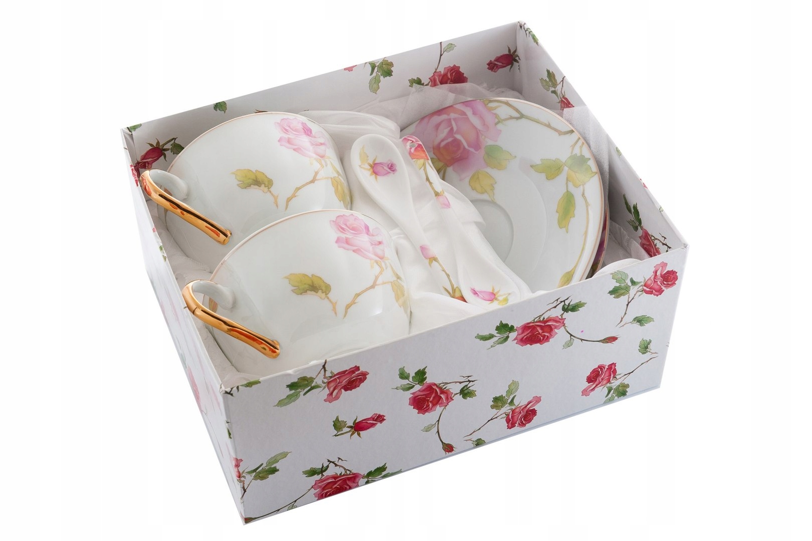 2 Filiżanki Z Porcelany Róża Walentynki