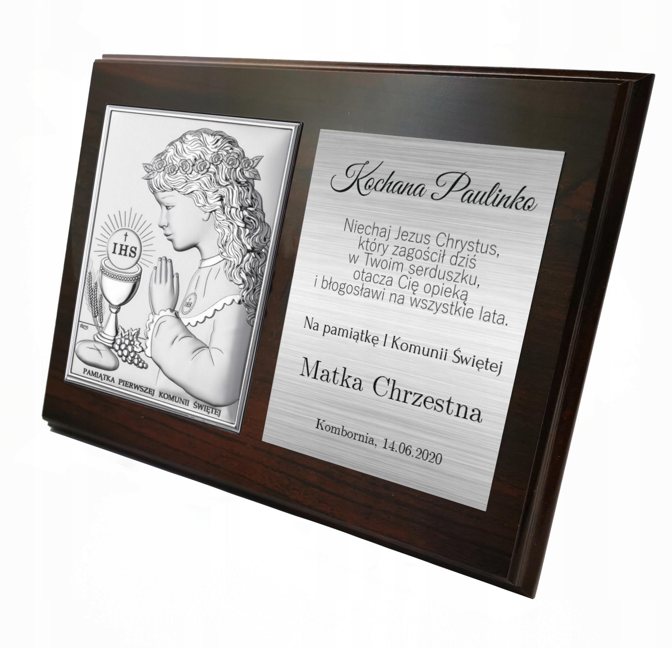 

Obrazek Srebrny Pamiątka Komunii Świętej