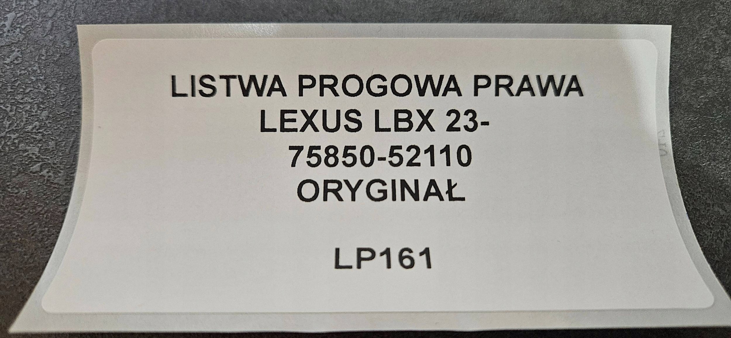 moulding threshold right side Lexus LBX 7585052110