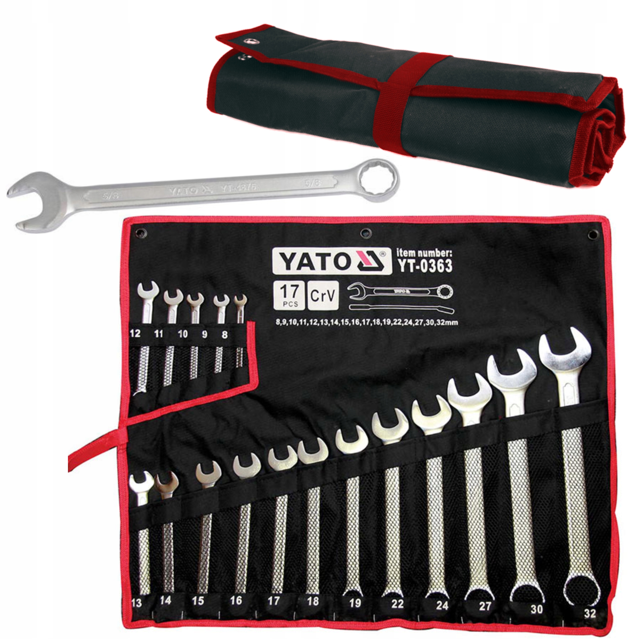 

Komplet Kluczy Płasko-oczkowych Yato YT-0363 8-32m