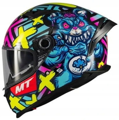 Mt Helmets Braker Sv Crazy Teddy B7 Gloss Motocyklová Prilba XL