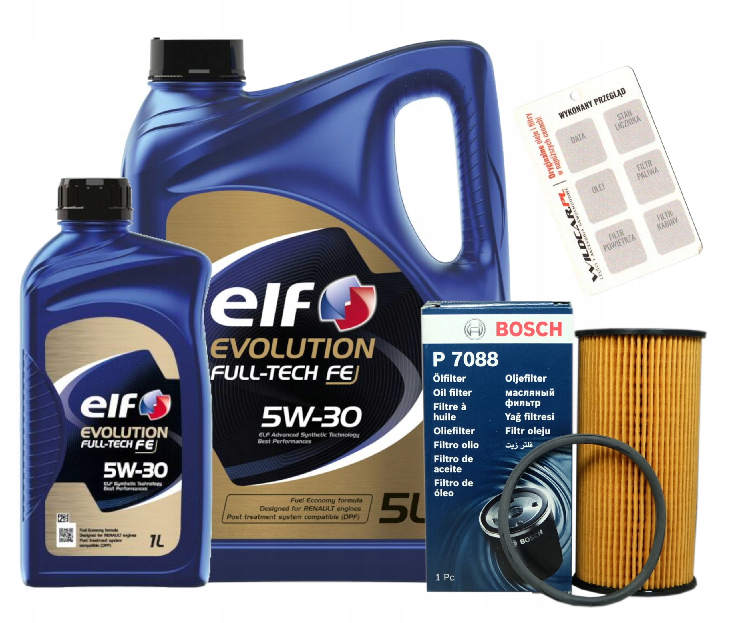 Olejový filter Bosch P7088 olej 5v30 Elf Dacia Duster 2 II 1.5 dCi 2017-