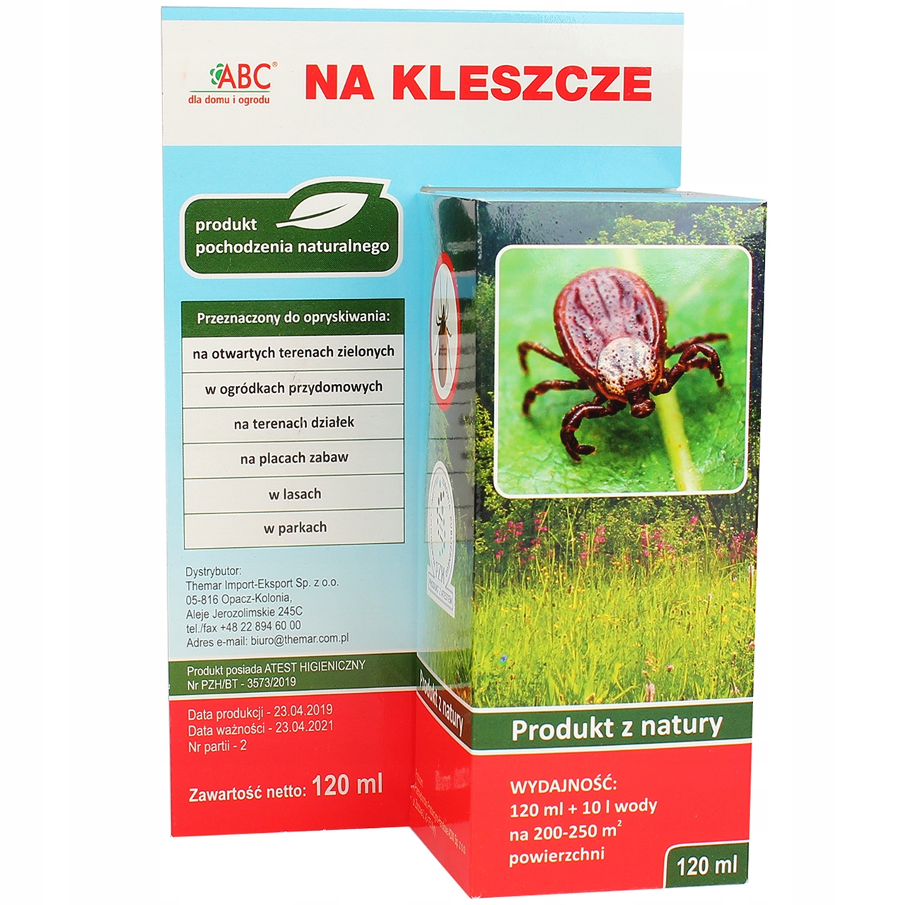 

Bezpieczny naturalny środek na Kleszcze Abc 120ml