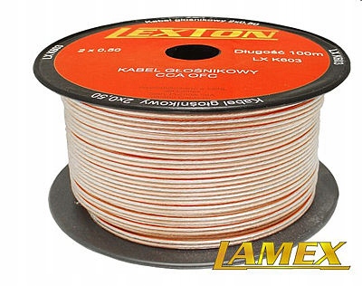 

Kabel głośnikowy 2x0,50mm2 Przeźroczysty