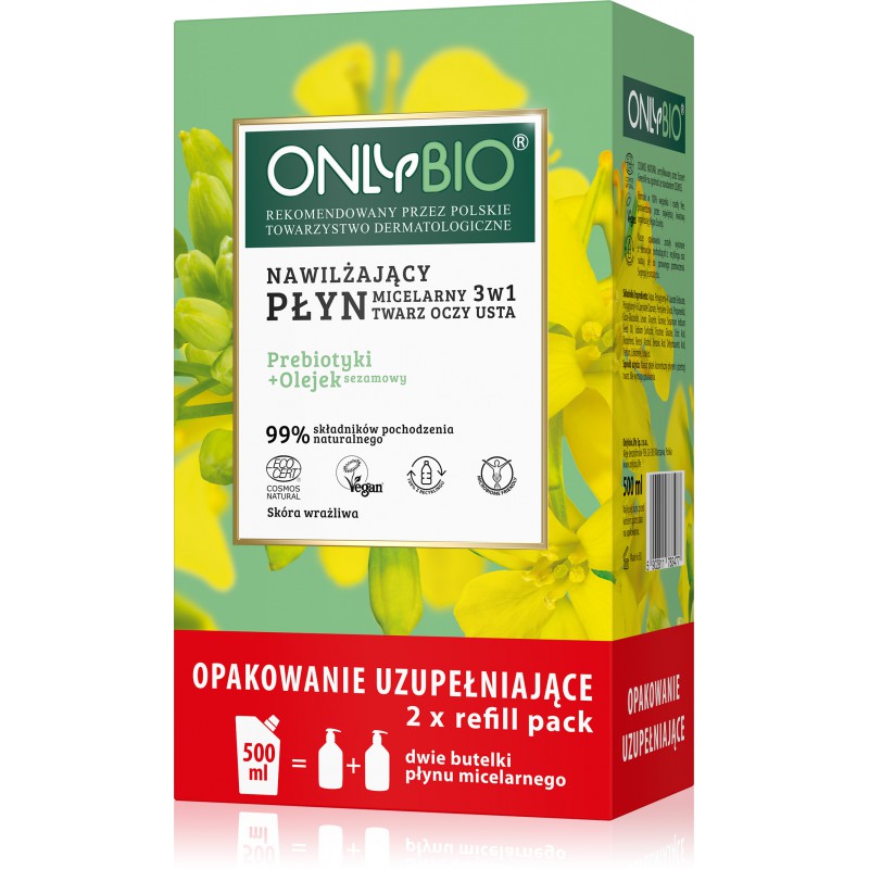 

Onlybio Nawilżający Płyn Micelarny Wkład 500ml