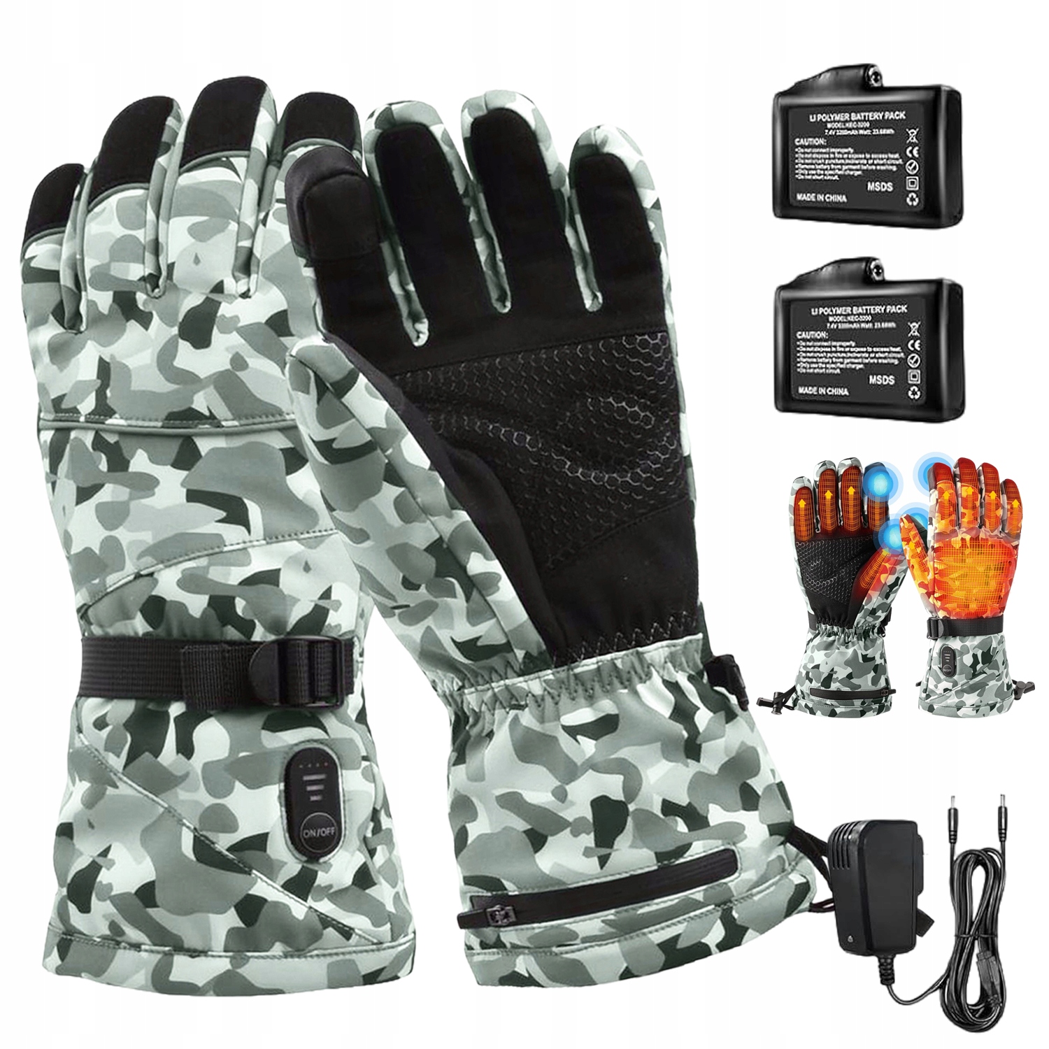 Podgrzewane Rękawiczki dla Mężczyzn i Kobiet, Zimowe Podgrzewane Rękawiczki